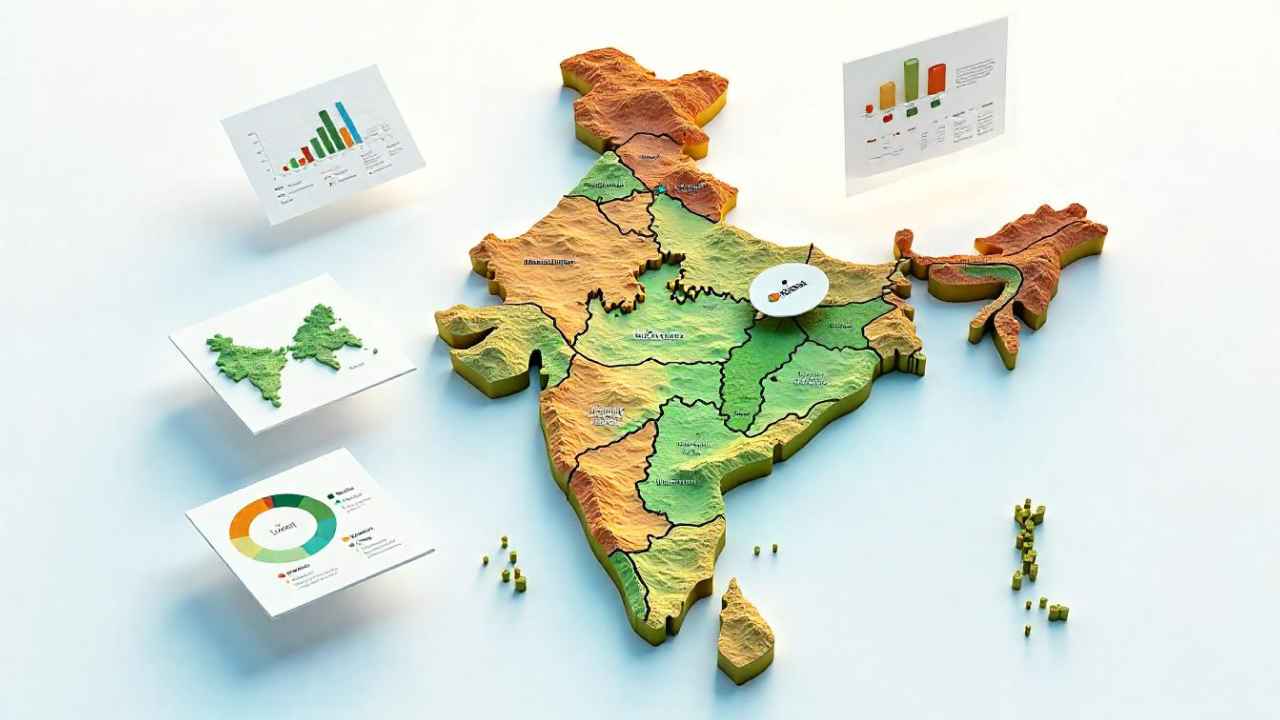 District resource maps of India information from 1997 to 2022